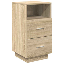 Nachtkastje met 2 lades 36x36x68 cm sonoma eikenkleurig