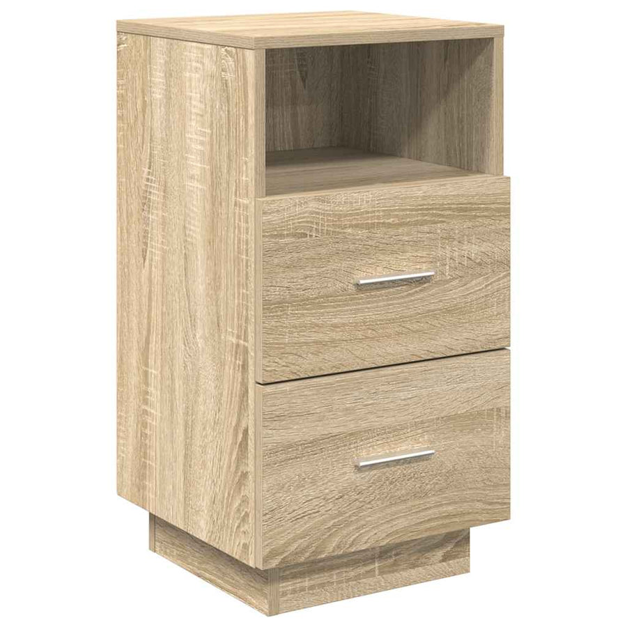 Nachtkastje met 2 lades 36x36x68 cm sonoma eikenkleurig