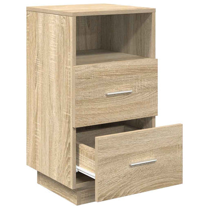 Nachtkastje met 2 lades 36x36x68 cm sonoma eikenkleurig