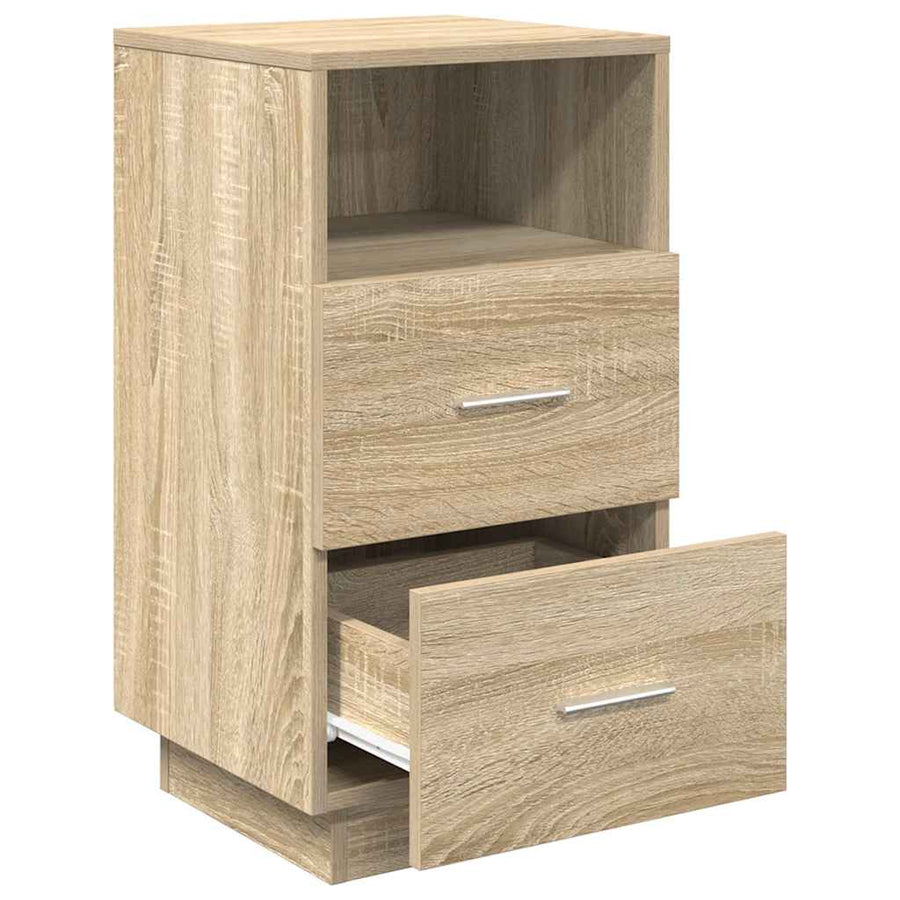 Nachtkastje met 2 lades 36x36x68 cm sonoma eikenkleurig