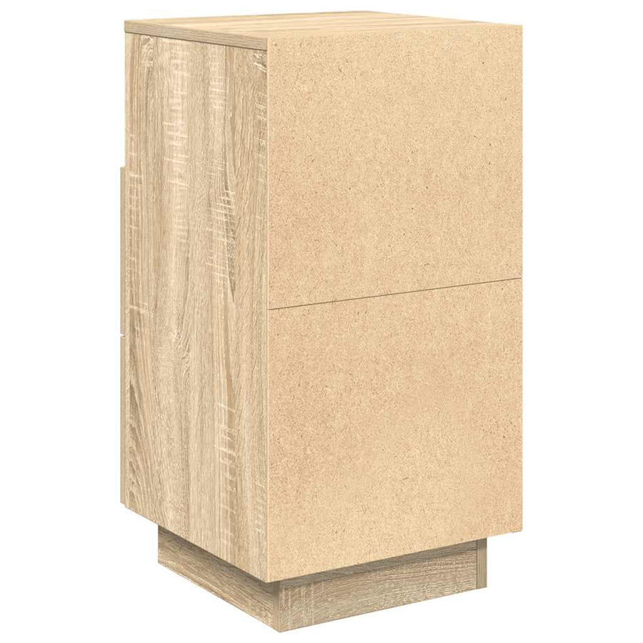Nachtkastje met 2 lades 36x36x68 cm sonoma eikenkleurig