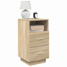 Nightstand with 2 drawers 36x36x68 cm Sonoma oak-coloured