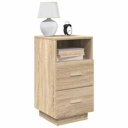 Nachtkastje met 2 lades 36x36x68 cm sonoma eikenkleurig