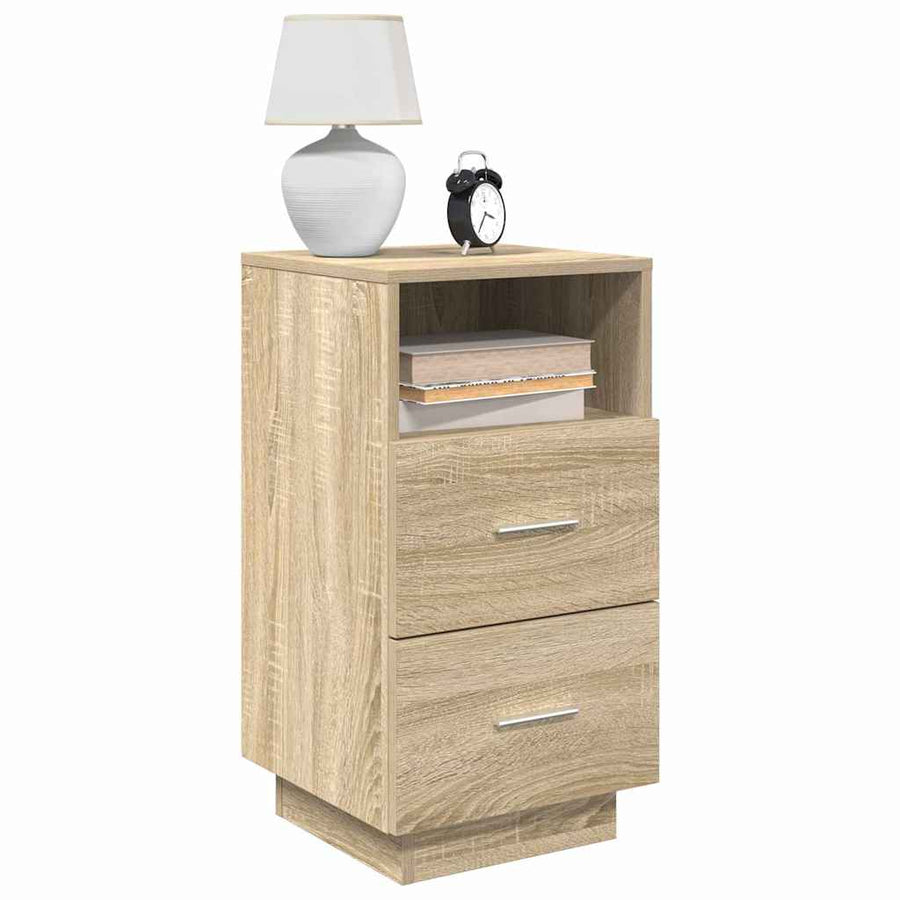 Nachtkastje met 2 lades 36x36x68 cm sonoma eikenkleurig