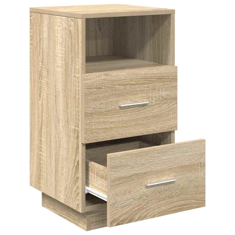 Nachtkastjes 2 st met 2 lades 36x36x68 cm sonoma eikenkleurig