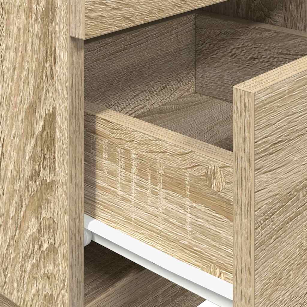 Nachtkastjes 2 st met 2 lades 36x36x68 cm sonoma eikenkleurig