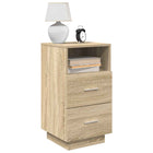 2 bedside tables with 2 drawers 36x36x68 cm sonoma oak-coloured