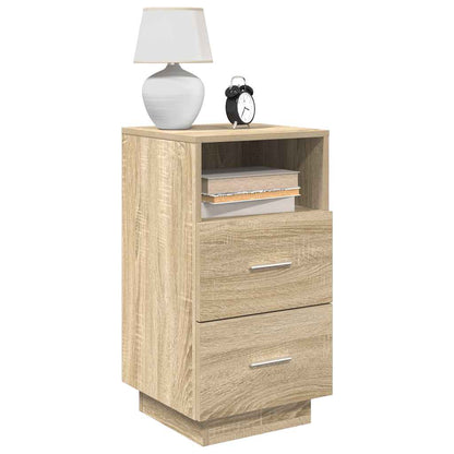 Nachtkastjes 2 st met 2 lades 36x36x68 cm sonoma eikenkleurig