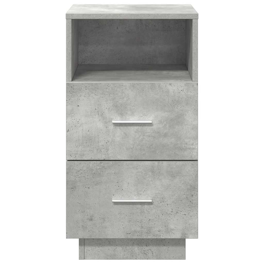 Nachtkastjes 2 st met 2 lades 36x36x68 cm betongrijs