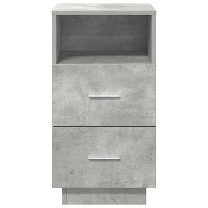 Nachtkastjes 2 st met 2 lades 36x36x68 cm betongrijs