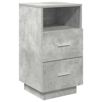 Nachtkastjes 2 st met 2 lades 36x36x68 cm betongrijs