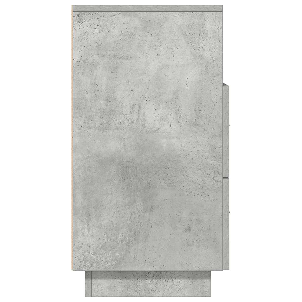 Nachtkastjes 2 st met 2 lades 36x36x68 cm betongrijs