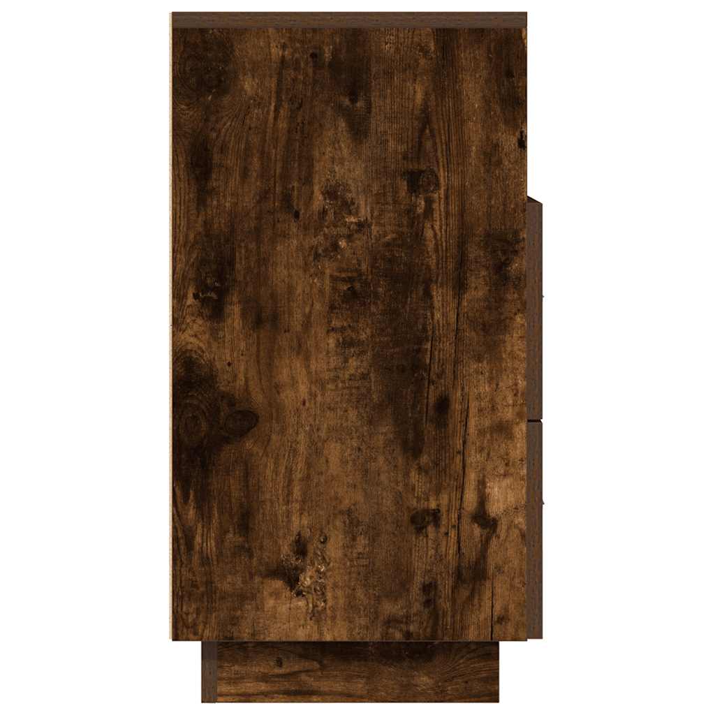 Nachtkastjes 2 st met 2 lades 36x36x68 cm gerookt eikenkleurig