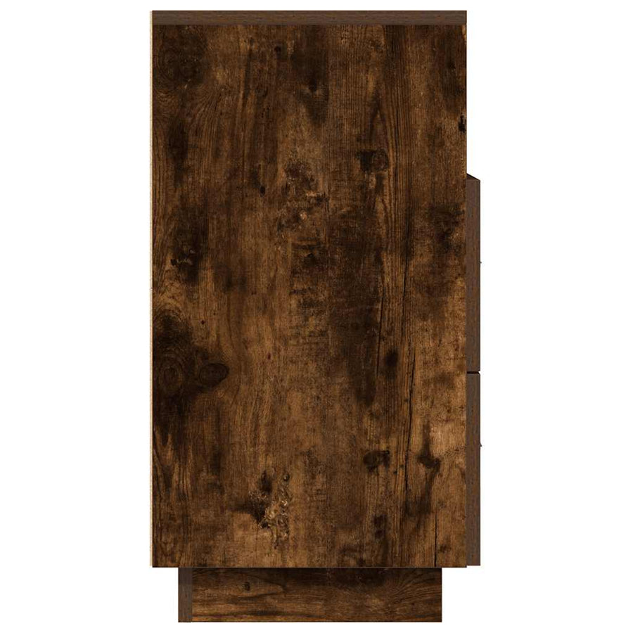 Nachtkastjes 2 st met 2 lades 36x36x68 cm gerookt eikenkleurig