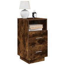 Nachtkastjes 2 st met 2 lades 36x36x68 cm gerookt eikenkleurig