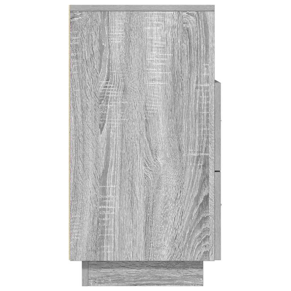 Nachtkastjes 2 st met 2 lades 36x36x68 cm grijs sonoma eiken