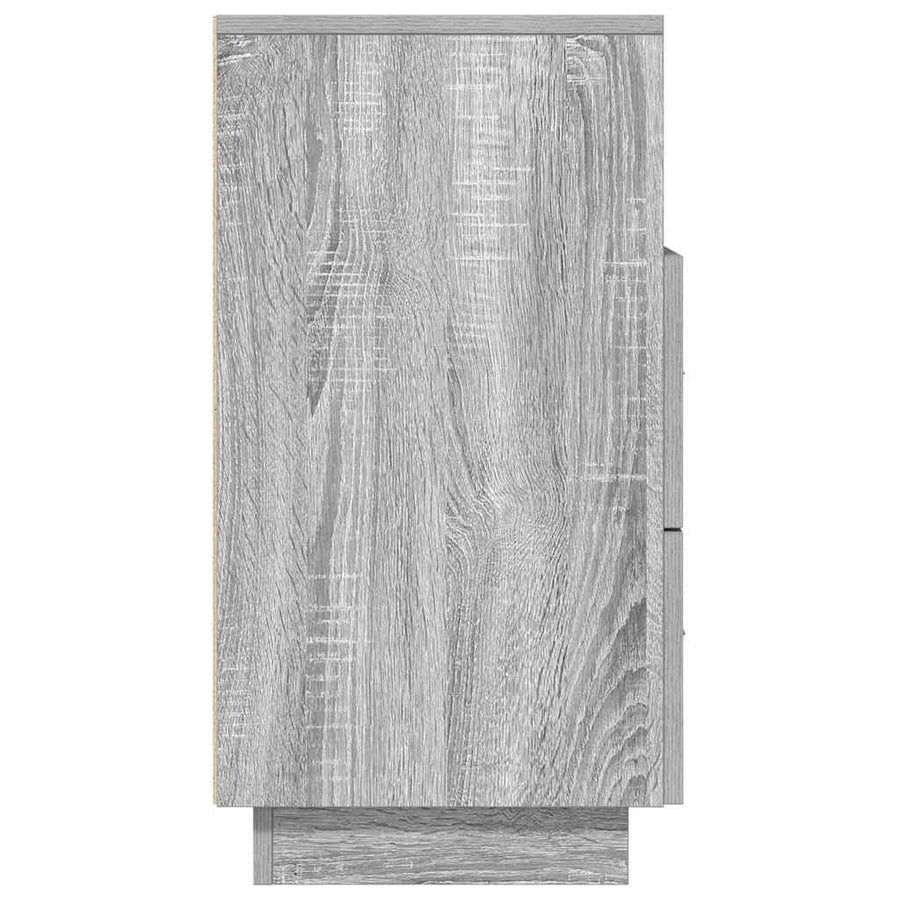 Nachtkastjes 2 st met 2 lades 36x36x68 cm grijs sonoma eiken