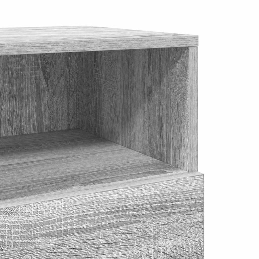 Nachtkastjes 2 st met 2 lades 36x36x68 cm grijs sonoma eiken