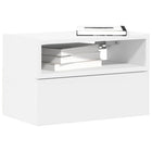 Wall-mounted nightstand 45x26x28.5 cm white