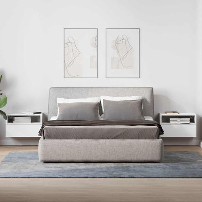 Nachtkastjes 2 st wandgemonteerd 45x26x28,5 cm wit