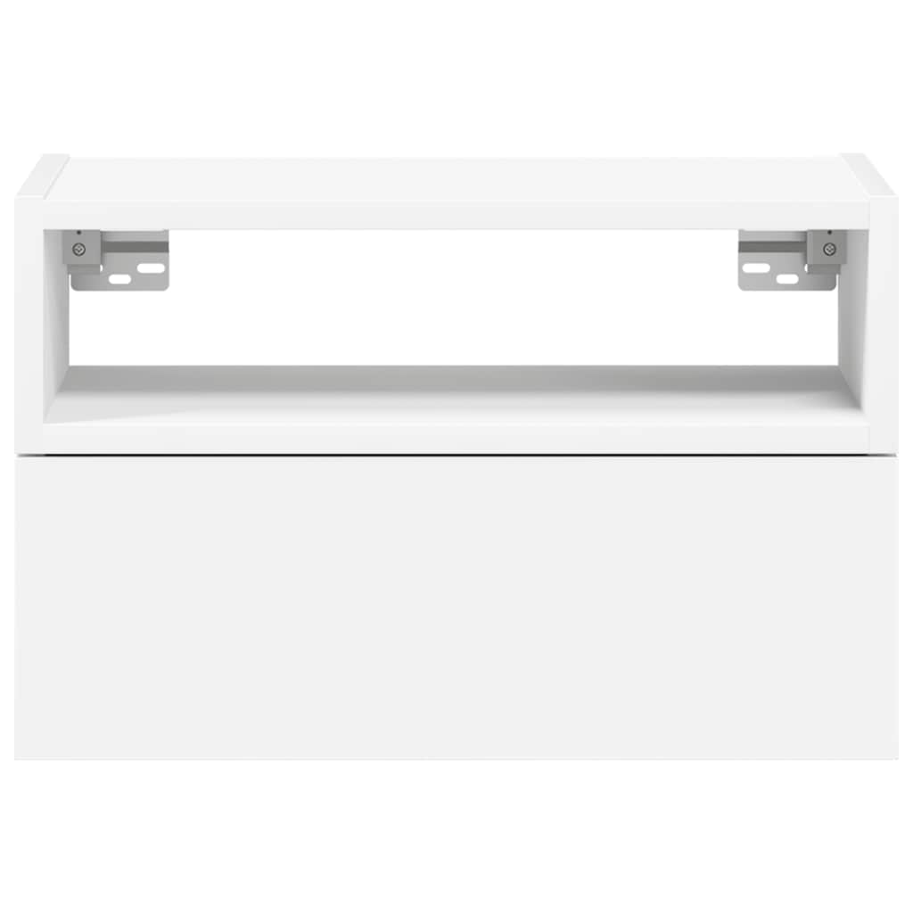 Nachtkastjes 2 st wandgemonteerd 45x26x28,5 cm wit