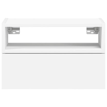 Nachtkastjes 2 st wandgemonteerd 45x26x28,5 cm wit