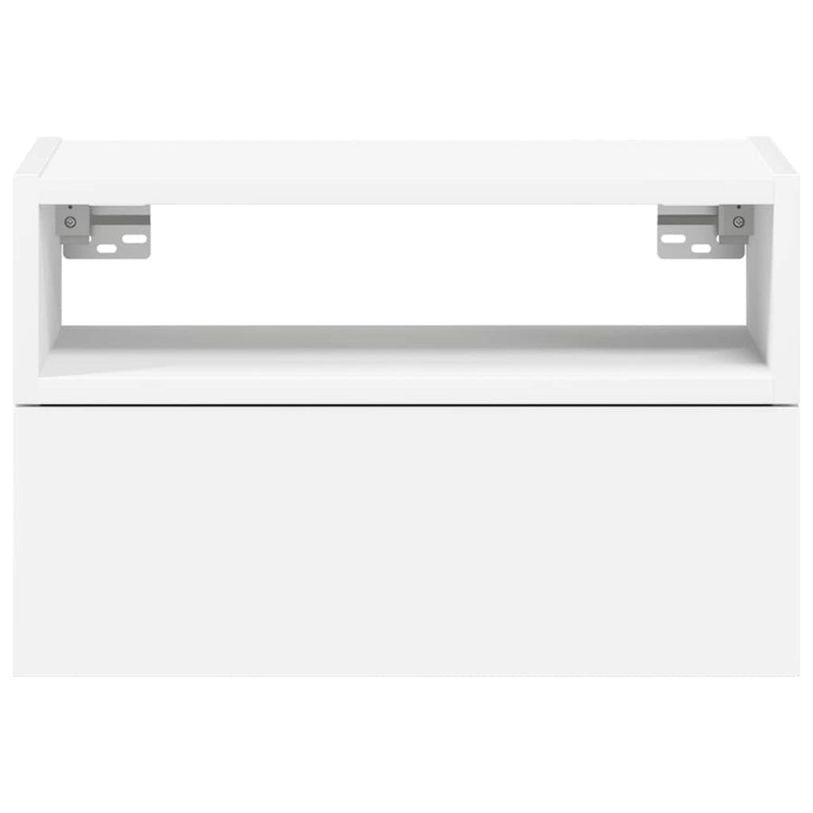 Nachtkastjes 2 st wandgemonteerd 45x26x28,5 cm wit