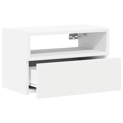 Nachtkastjes 2 st wandgemonteerd 45x26x28,5 cm wit
