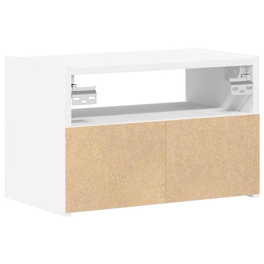Nachtkastjes 2 st wandgemonteerd 45x26x28,5 cm wit