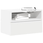 Bedside tables 2 pcs wall-mounted 45x26x28.5 cm white