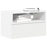 Nachtkastjes 2 st wandgemonteerd 45x26x28,5 cm wit