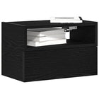 Wall-mounted bedside table 45x26x28.5 cm black