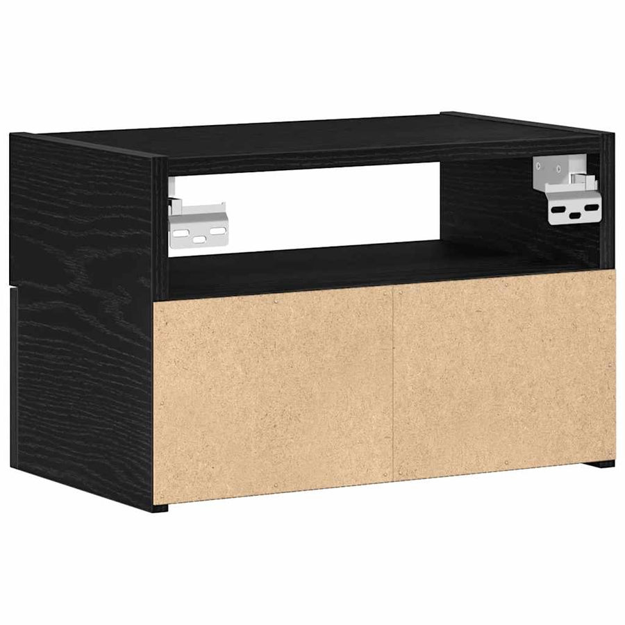 Nachtkastjes 2 st wandgemonteerd 45x26x28,5 cm zwart