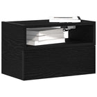 Nightstands 2 pcs wall-mounted 45x26x28.5 cm black