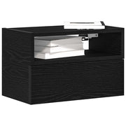 Nachtkastjes 2 stuks 45x26x28,5 cm zwart wandmontage