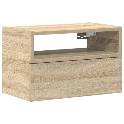 Nachtkastje wandgemonteerd 45x26x28,5 cm sonoma eikenkleurig