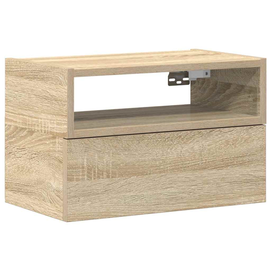 Nachtkastje wandgemonteerd 45x26x28,5 cm sonoma eikenkleurig