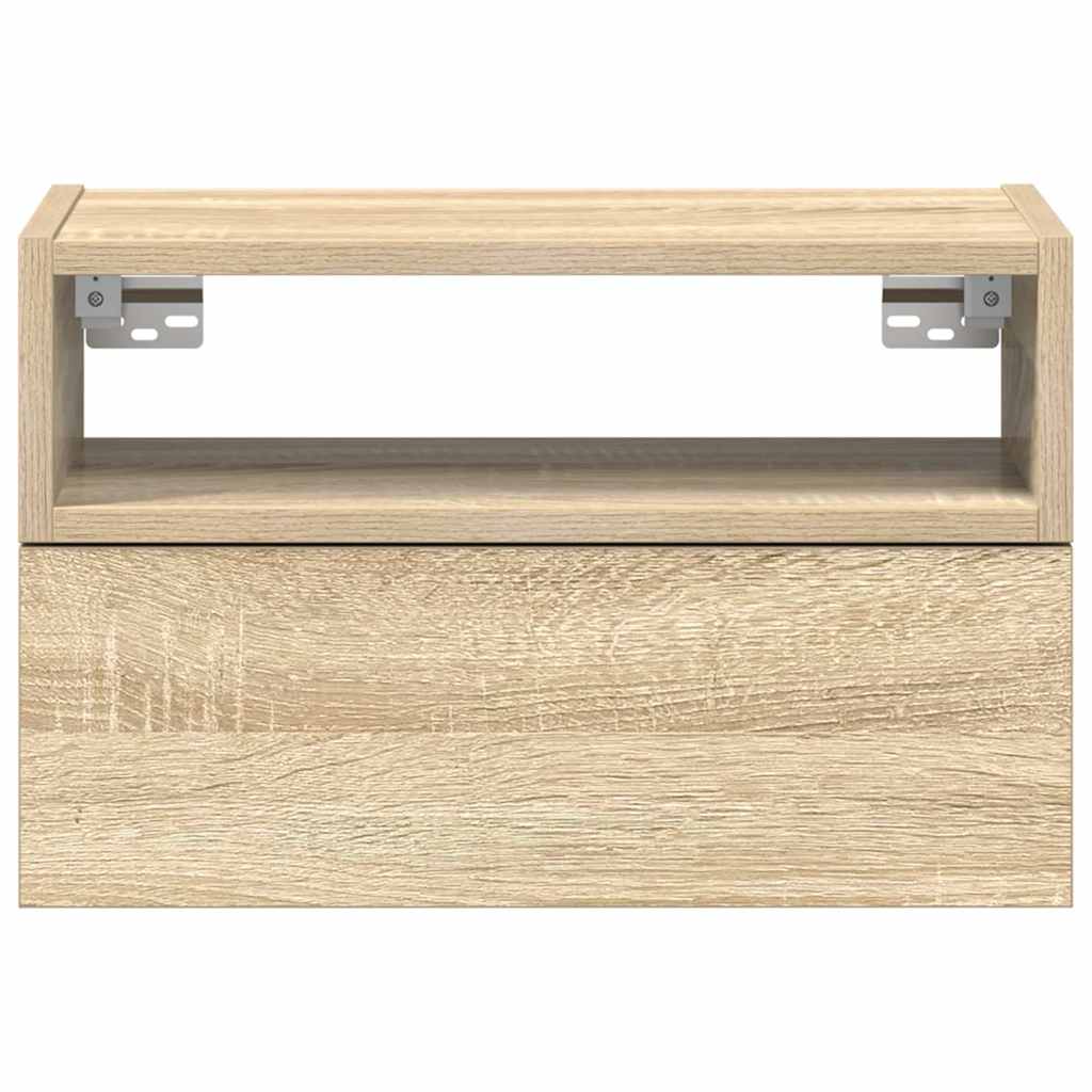 Nachtkastje wandgemonteerd 45x26x28,5 cm sonoma eikenkleurig