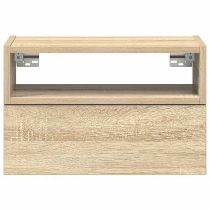 Nachtkastje wandgemonteerd 45x26x28,5 cm sonoma eikenkleurig