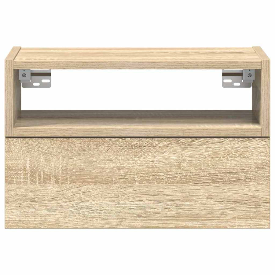 Nachtkastje wandgemonteerd 45x26x28,5 cm sonoma eikenkleurig