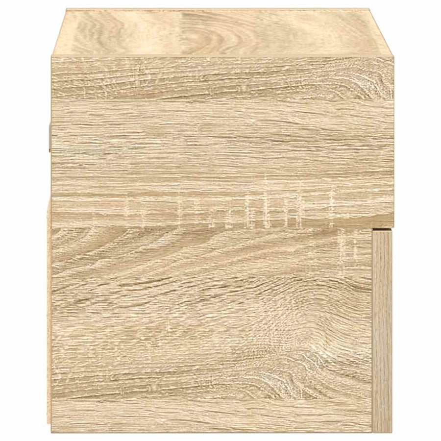 Nachtkastje wandgemonteerd 45x26x28,5 cm sonoma eikenkleurig