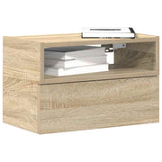 Nachtkastje wandgemonteerd 45x26x28,5 cm sonoma eiken