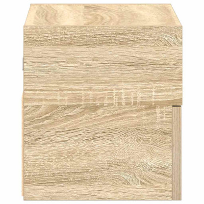 Nachtkastjes 2 st wandgemonteerd 45x26x28,5cm sonoma eikenkleur