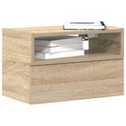 Nachtkastjes 2 st wandmontage 45x26x28,5 cm sonoma eiken