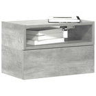 Wall-mounted bedside table 45x26x28.5 cm concrete grey