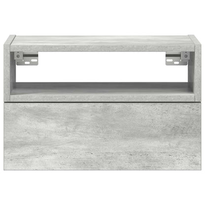 Nachtkastjes 2 st wandgemonteerd 45x26x28,5 cm betongrijs
