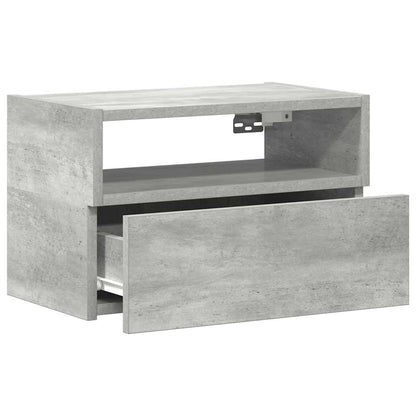 Nachtkastjes 2 st wandgemonteerd 45x26x28,5 cm betongrijs