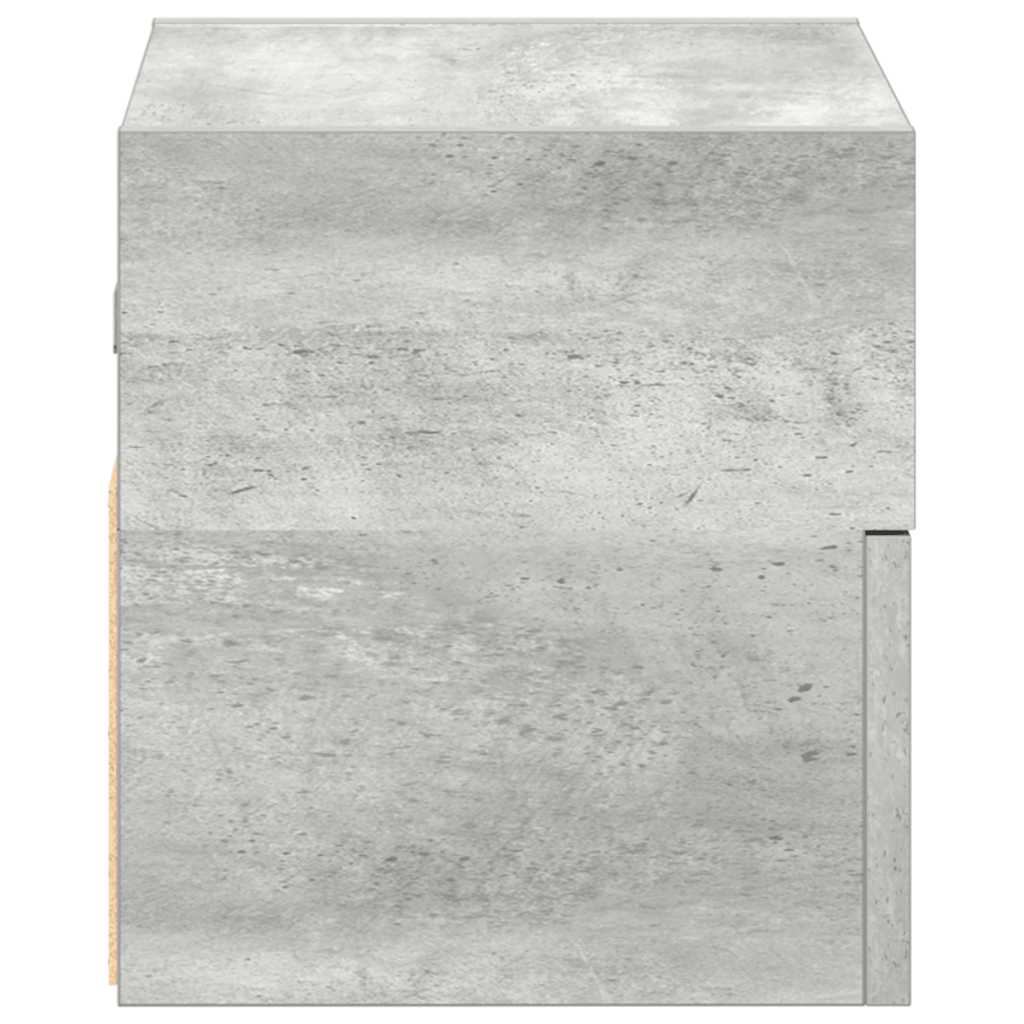 Nachtkastjes 2 st wandgemonteerd 45x26x28,5 cm betongrijs