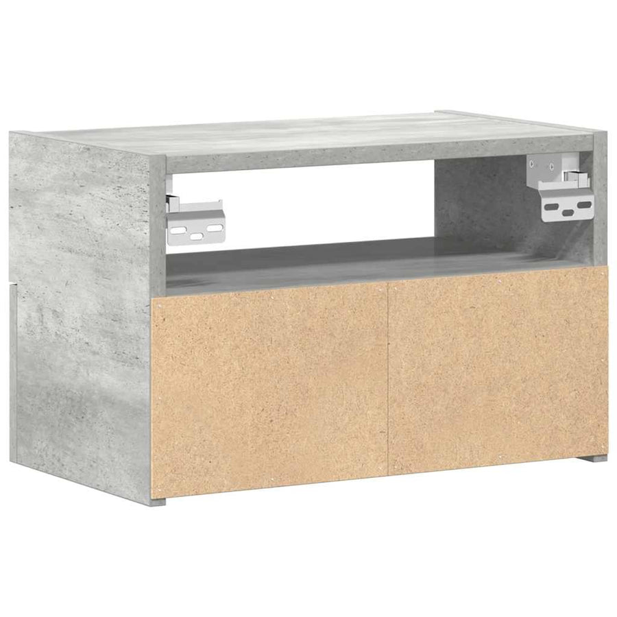 Nachtkastjes 2 st wandgemonteerd 45x26x28,5 cm betongrijs