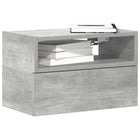 Bedside tables 2 pcs wall-mounted 45x26x28.5 cm concrete grey